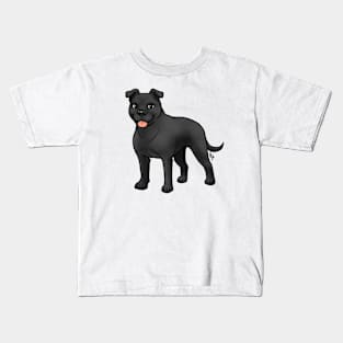 Dog - American Staffordshire Terrier - Natural Black Kids T-Shirt